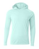 A4 Apparel NB3409 Youth Long Sleeve Hooded T-Shirt in Pastel mint