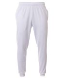 A4 Apparel NB6213 Youth Sprint Fleece Jogger in White