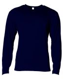A4 Apparel N3029 Men's Softek Long-Sleeve T-Shirt in Navy