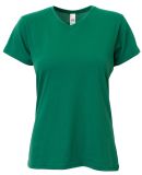 A4 Apparel NW3013 Ladies' Softek V-Neck T-Shirt in Forest