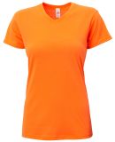 A4 Apparel NW3013 Ladies' Softek V-Neck T-Shirt in Safety orange