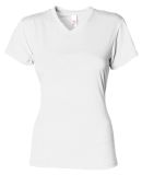 A4 Apparel NW3013 Ladies' Softek V-Neck T-Shirt in White
