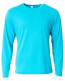 A4 Apparel NB3029 Youth Long Sleeve Softek T-Shirt in Electric blue
