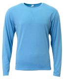 A4 Apparel NB3029 Youth Long Sleeve Softek T-Shirt in Light blue