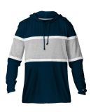 Badger Sportswear 4981 United Hooded T-Shirt in Navy/ oxford/ white