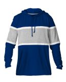 Badger Sportswear 4981 United Hooded T-Shirt in Royal/ oxford/ white