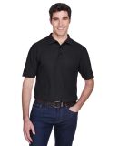 8540 UltraClub® Men's Whisper Pique Blend Polo   in Black