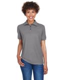 8541 UltraClub® Ladies' Whisper Pique Blend Polo in Graphite