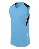 Augusta Sportswear 312162 Women's Dynamite Jersey in Columbia blue/ black/ white