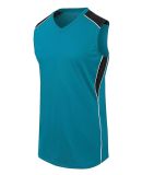 Augusta Sportswear 312162 Women's Dynamite Jersey in Teal/ black/ white