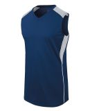 Augusta Sportswear 312163 Girls' Dynamite Jersey in Navy/ silver grey/ white