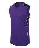 Augusta Sportswear 312163 Girls' Dynamite Jersey in Purple/ black/ white