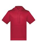 Augusta Sportswear 6871 Fleece Short Sleeve Hooded in Scarlet