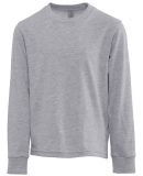 Next Level Apparel 3311 Youth Cotton Long Sleeve T in Heather gray