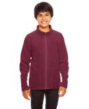 Team 365 TT90Y Youth Campus Microfleece Jacket in Sport maroon