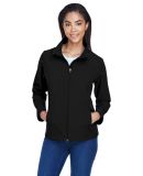 Team 365 TT80W Ladies' Leader Soft Shell Jacket in Black