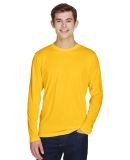 Team 365 TT11L Men's Zone Performance Long-Sleeve  in Sp athletic gold