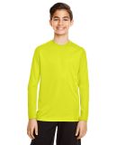 Team 365 TT11YL Youth Zone Performance Long-Sleeve in Safety yellow