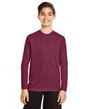Team 365 TT11YL Youth Zone Performance Long-Sleeve in Sport maroon