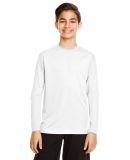 Team 365 TT11YL Youth Zone Performance Long-Sleeve in White