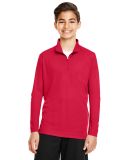 Team 365 TT31Y Youth Zone Performance Quarter-Zip in Sport red