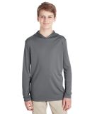 Team 365 TT41Y Youth Zone Performance Hooded T-Shi in Sport graphite