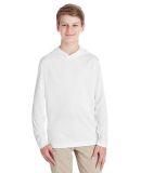 Team 365 TT41Y Youth Zone Performance Hooded T-Shi in White