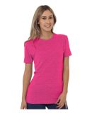 Bayside Apparel 9625 Women's Triblend Short Sleeve in Tri fuchsia
