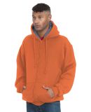 Bayside Apparel 940 USA-Made Super Heavy Thermal L in Bright orange/ dark grey