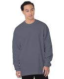 Bayside Apparel 8205 USA-Made Heavyweight Waffle K in Dark grey