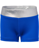 Soffe 1100G GRLS METALLIC SHORT in Royal/silver 481