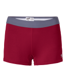 Soffe 1110V Jr's Short Dri in Cardinal/gun metal j67