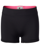 Soffe 1088G GIRLS REVERSIBLE SHORT in Black/neon pink 90d