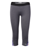 Soffe 1121V JRS SIDE RUCHED CAPRI in Grey heather/infinite obsessn 0ew