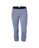 Soffe 1165C CURVES SOFFE DRI HEATHER CAPRI in Navy heather 94c