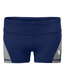 Soffe 1180G GIRLS SOFFE DRI CLRBLCK SHORT in Navy/gunmetal 94b