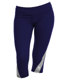 Soffe 1186G GIRLS SOFFE DRI CLRBLCK CAPRI in Navy/gunmetal 94b