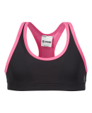 Soffe 1220G GRLS REVERSIBLE BRA in Black/neon pink 90d