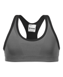Soffe 1220G GRLS REVERSIBLE BRA in Gunmetal/black 90k