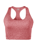 Soffe 1227C CURVES SPORTS BRA in Red heather 91h