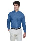 8960 UltraClub® Men's Cypress Denim Button up Shi in Indigo