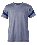 Soffe 1494B BOYS SHORT SLEEVE INSERT TEE in Navy heather/navy 411
