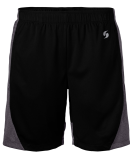 Soffe 1498B BOYS INSERT SHORT in Black/grey heather 949