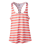 Soffe 1510V JRS PERFORMANCE RACER TANK in Cayenne white stripe 6eu