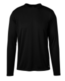 Soffe 1539MU Adult LS Poly Tee in Black w01