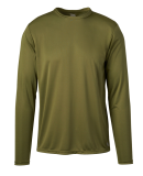 Soffe 1539MU Adult LS Poly Tee in Od green wky