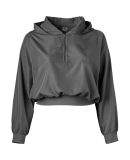 Soffe 1489C CURVES QTRZIP HOODIE in Gunmetal 017