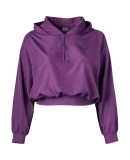 Soffe 1489C CURVES QTRZIP HOODIE in Deep purple 525