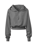 Soffe 1489V JRS SQUAD QTRZIP HOODIE in Gunmetal 017