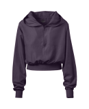 Soffe 1489V JRS SQUAD QTRZIP HOODIE in Deep purple 525